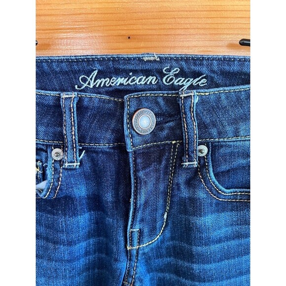 American Eagle Stretch Denim Shorts Jorts 0 - Picture 2 of 4